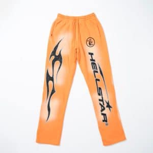 Hellstar Orange Fire Sweatpants - Flare Bottom