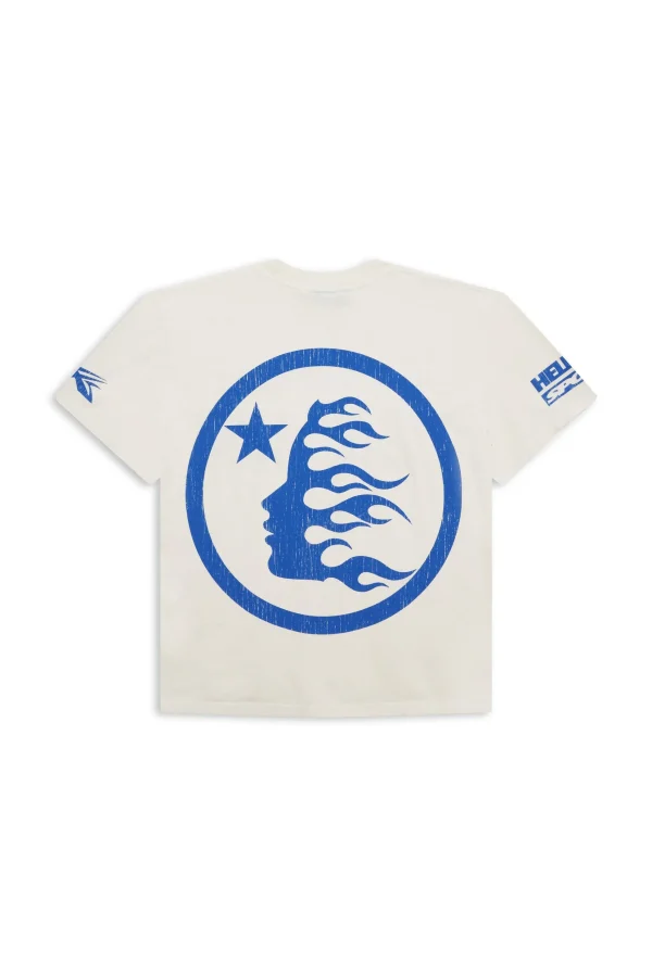 Blue and White Hellstar Sports Beat Us T-Shirt